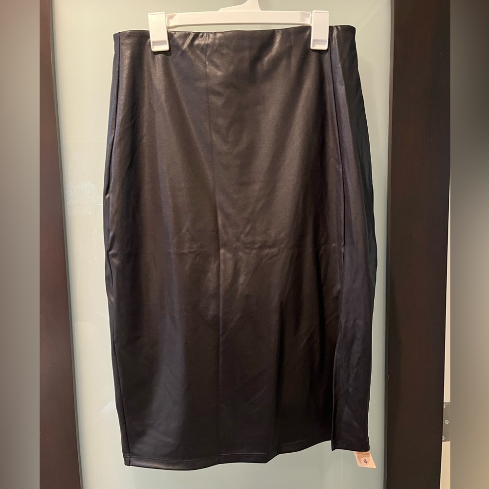 Popilush Black faux leather skirt - size 3XL - NWT
